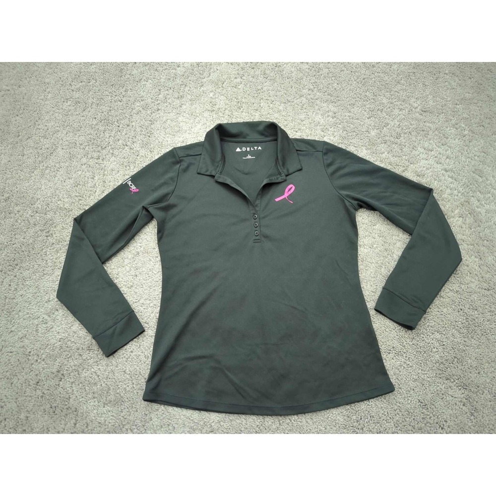 Delta Airlines Shirt Womens S BCRF Breast‎ Cancer Awareness Employee Uniform